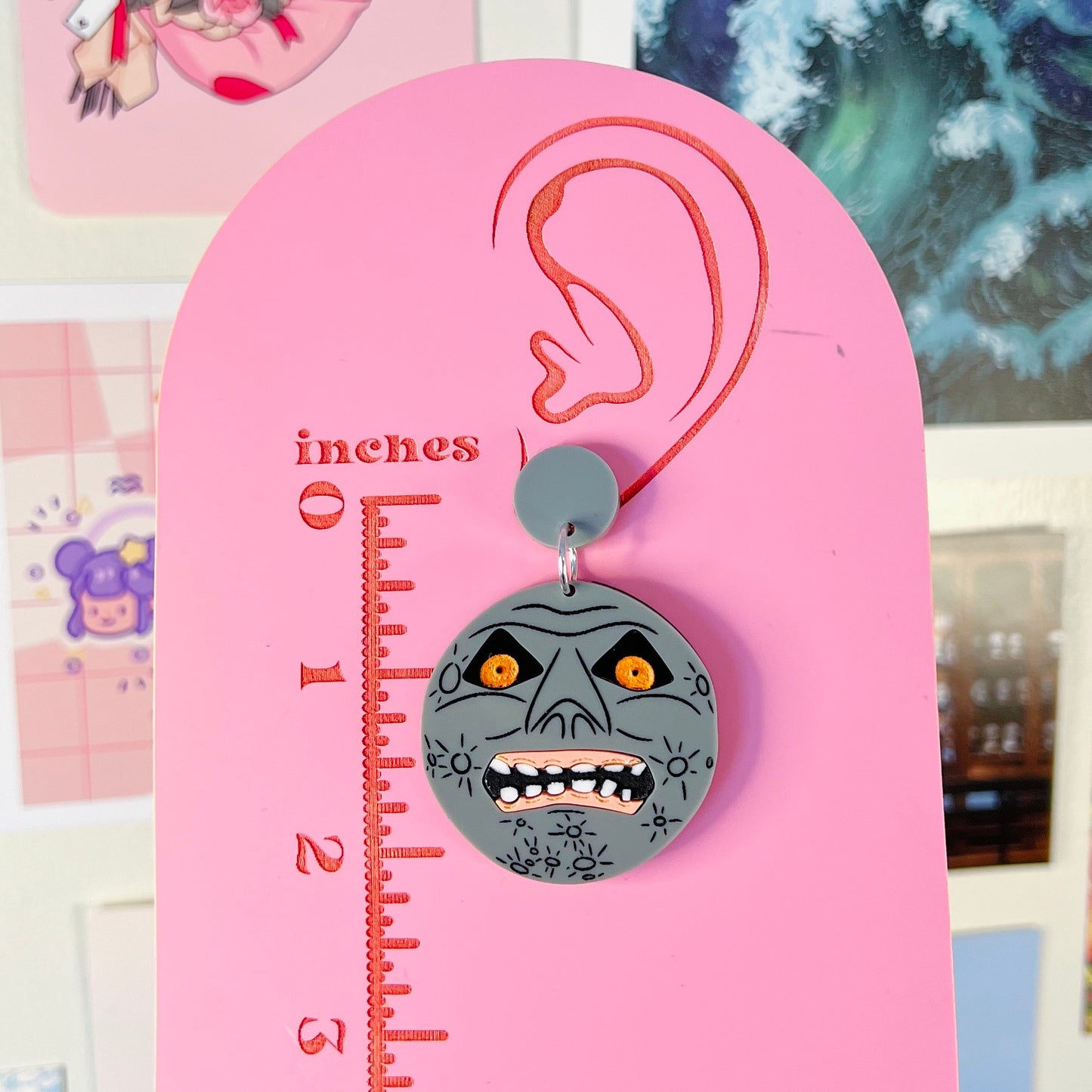 Majora's Mask Moon Acrylic Earrings, Keychains, Pins