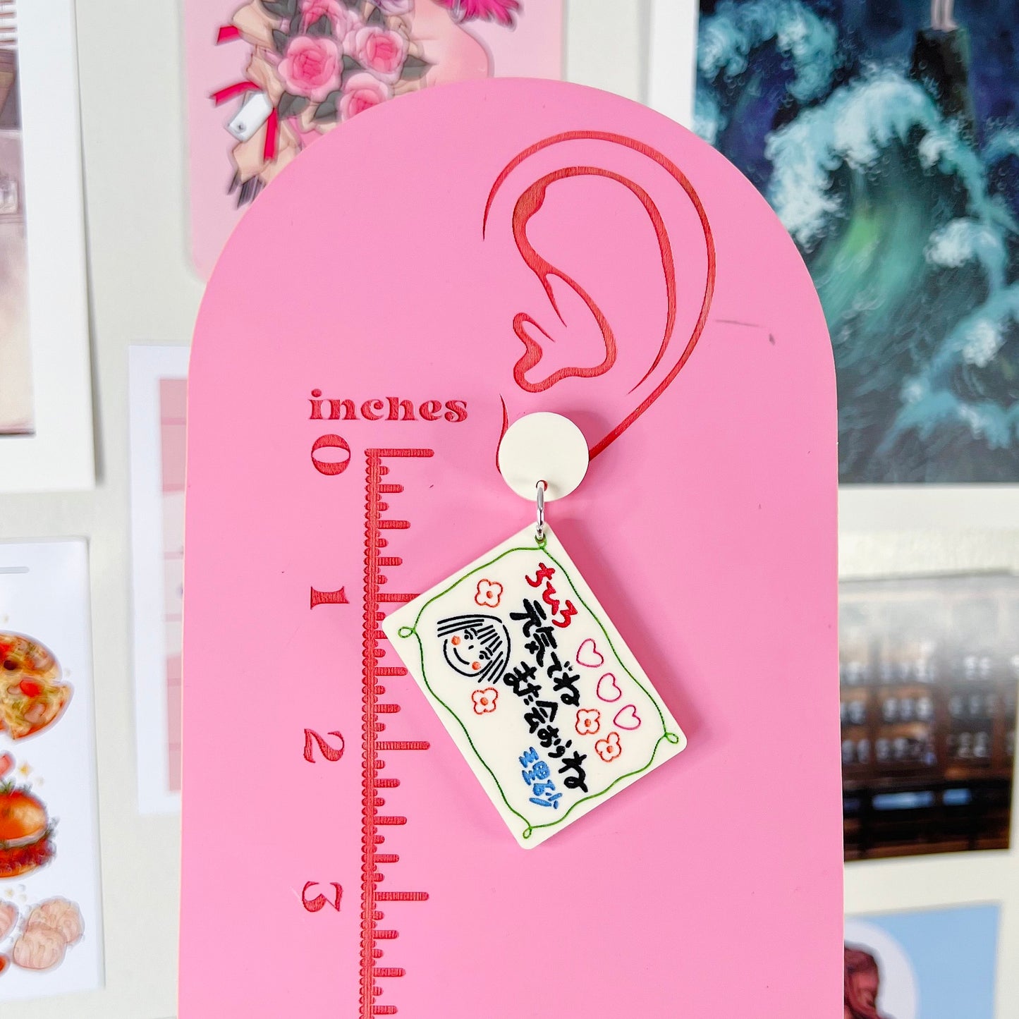 Chihiro's Note Acrylic Earrings, Keychain, Pins