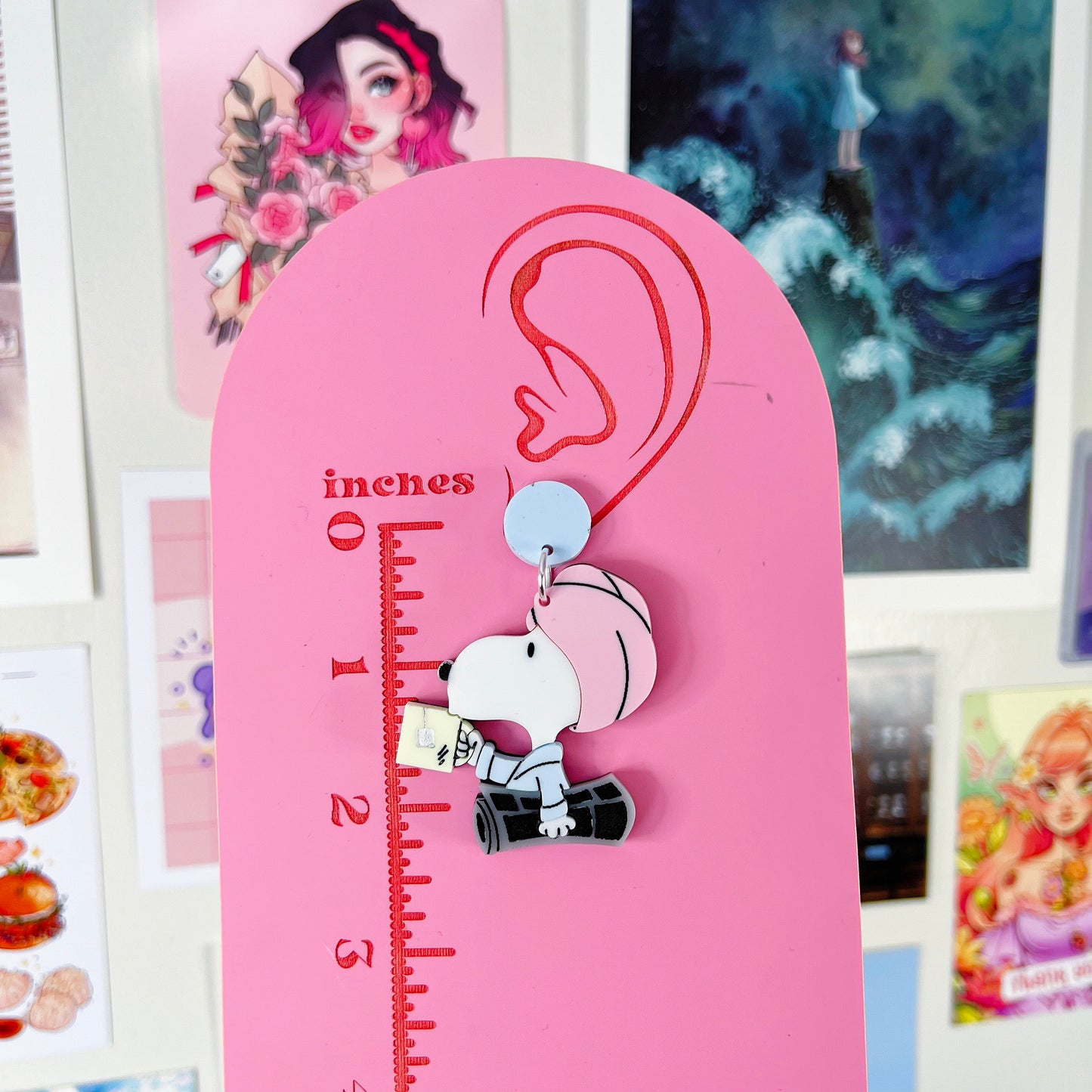 Towel Snoop Acrylic Earrings, Keychains, Pins