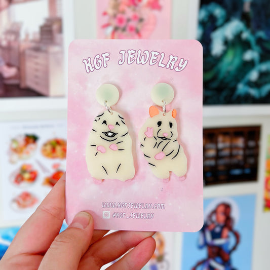 Hamster Meme Acrylic Earrings