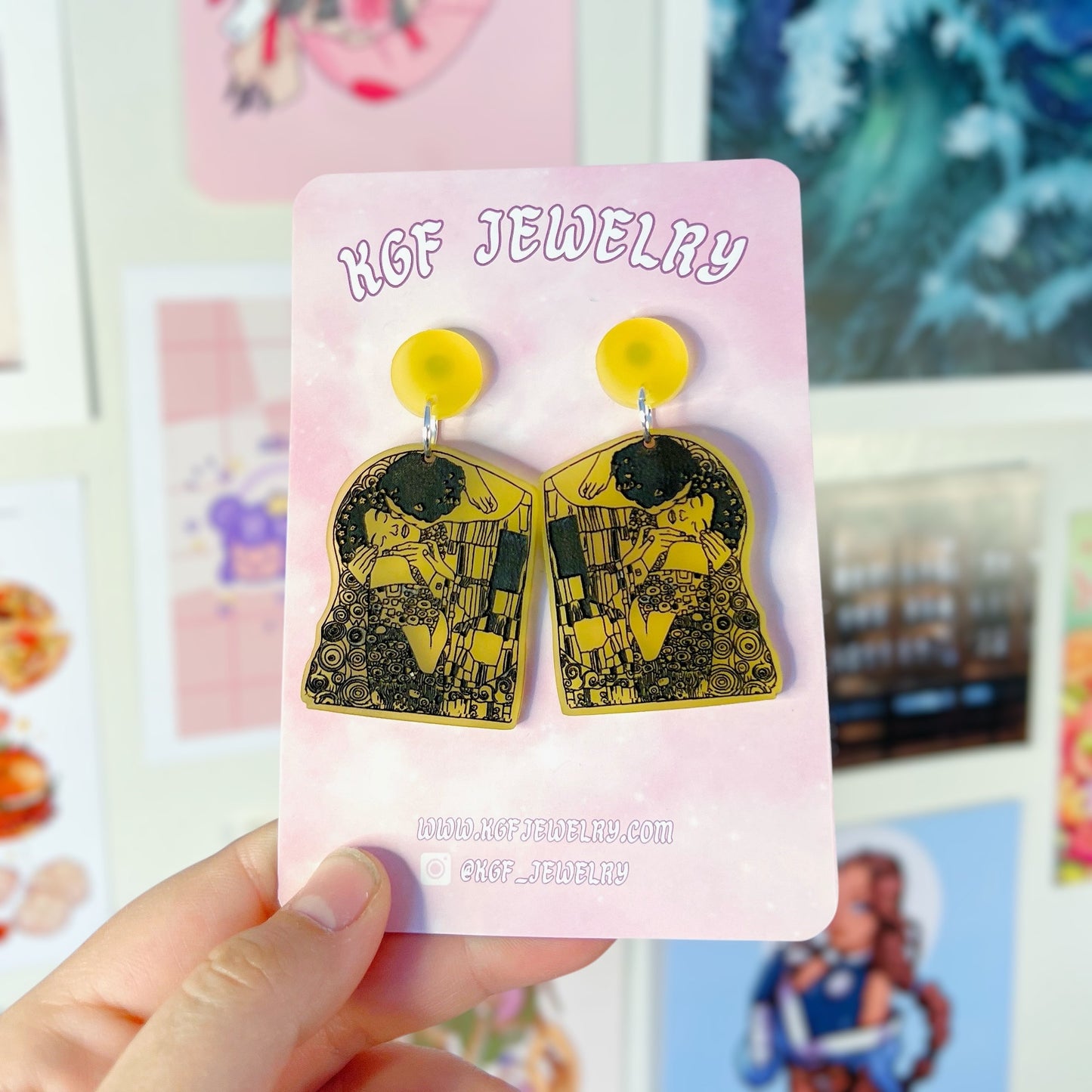 The Kiss Acrylic Earrings, Keychains
