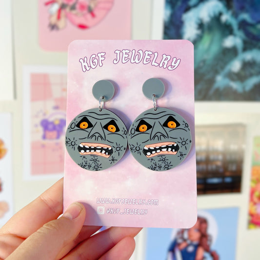 Majora's Mask Moon Acrylic Earrings, Keychains, Pins