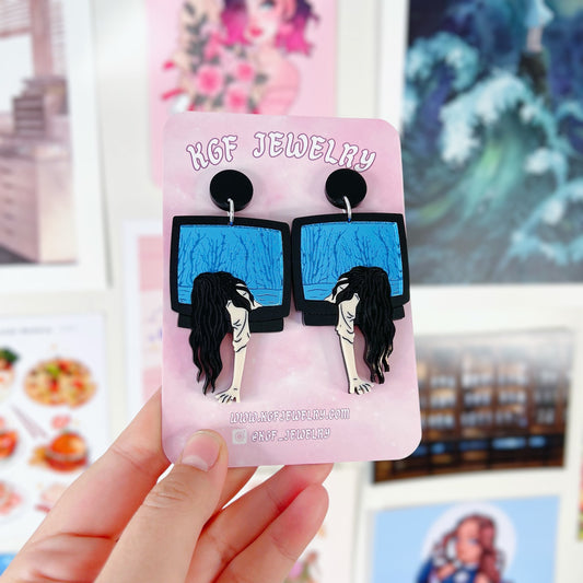 Samara Ring Acrylic Earrings, Keychains, Pins