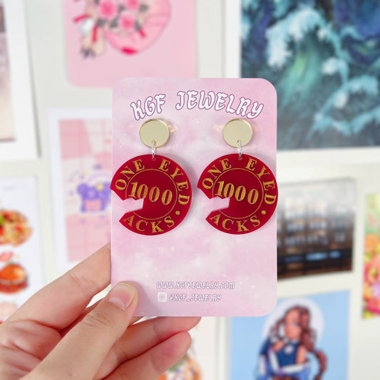 One Eyed Jacks Coin Acrylic Earrings, Keychains, Pins
