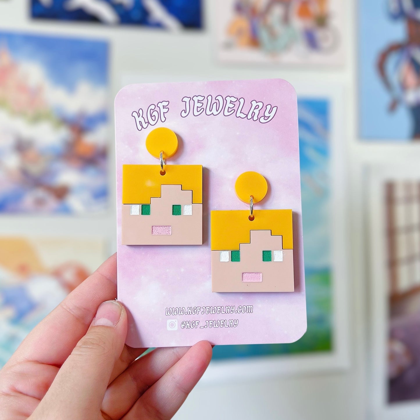 Alex Minecraft Acrylic Earrings, Keychains, Pins