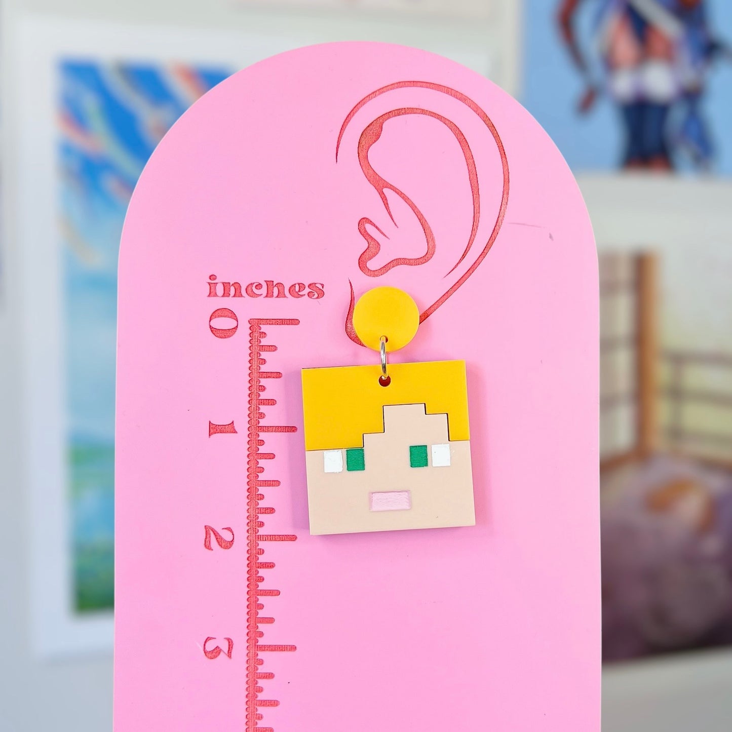 Alex Minecraft Acrylic Earrings, Keychains, Pins