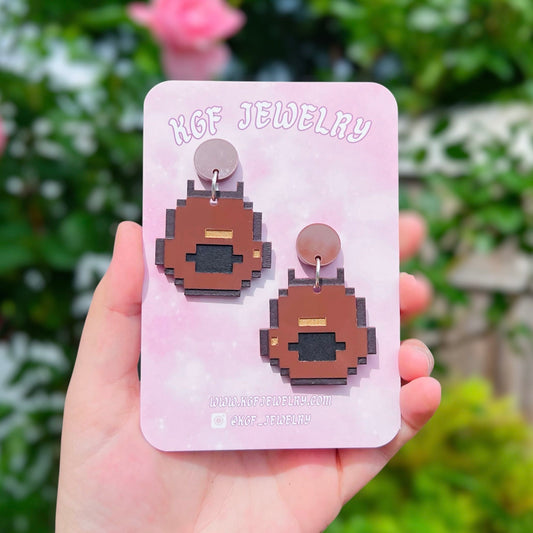 Dwarvish Helm Acrylic Earrings, Keychains & Pins