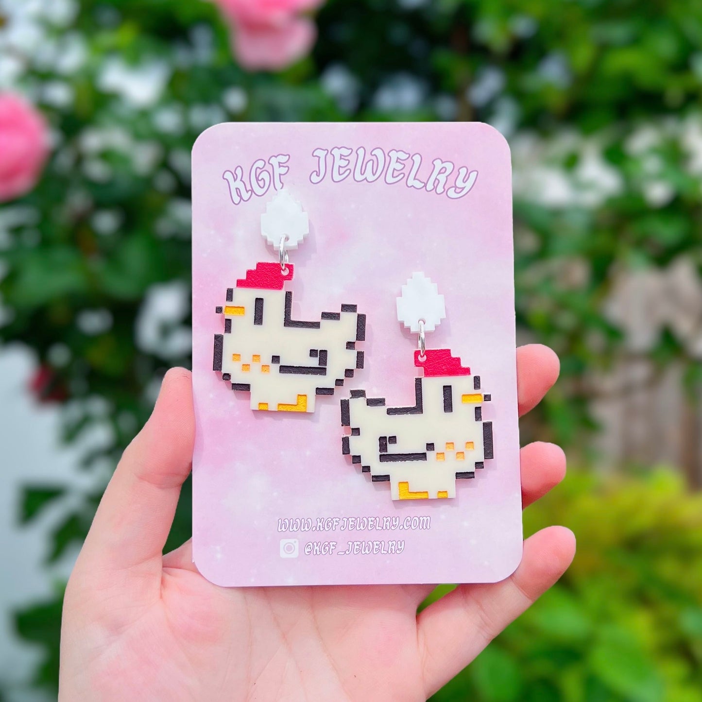 Stardew Chickens Single Mix & Match Acrylic Earrings, Keychains & Pins