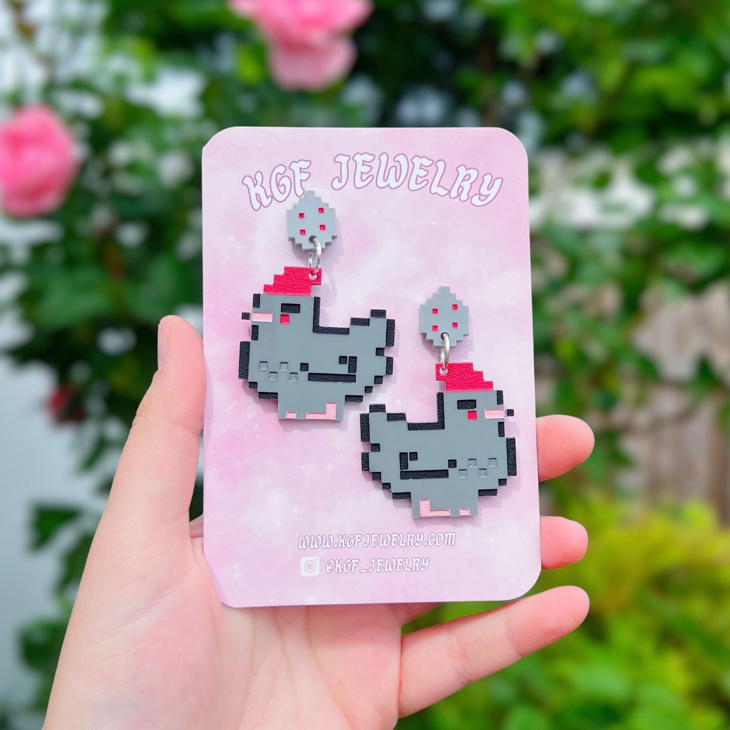 Stardew Chickens Single Mix & Match Acrylic Earrings, Keychains & Pins