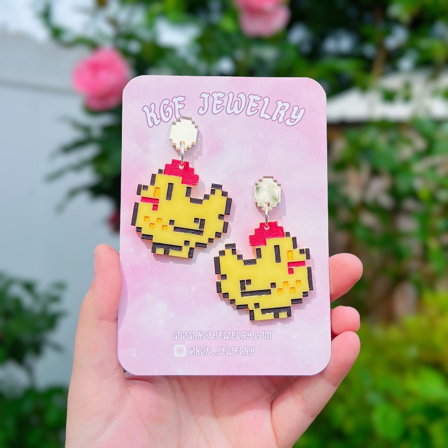 Stardew Chickens Single Mix & Match Acrylic Earrings, Keychains & Pins