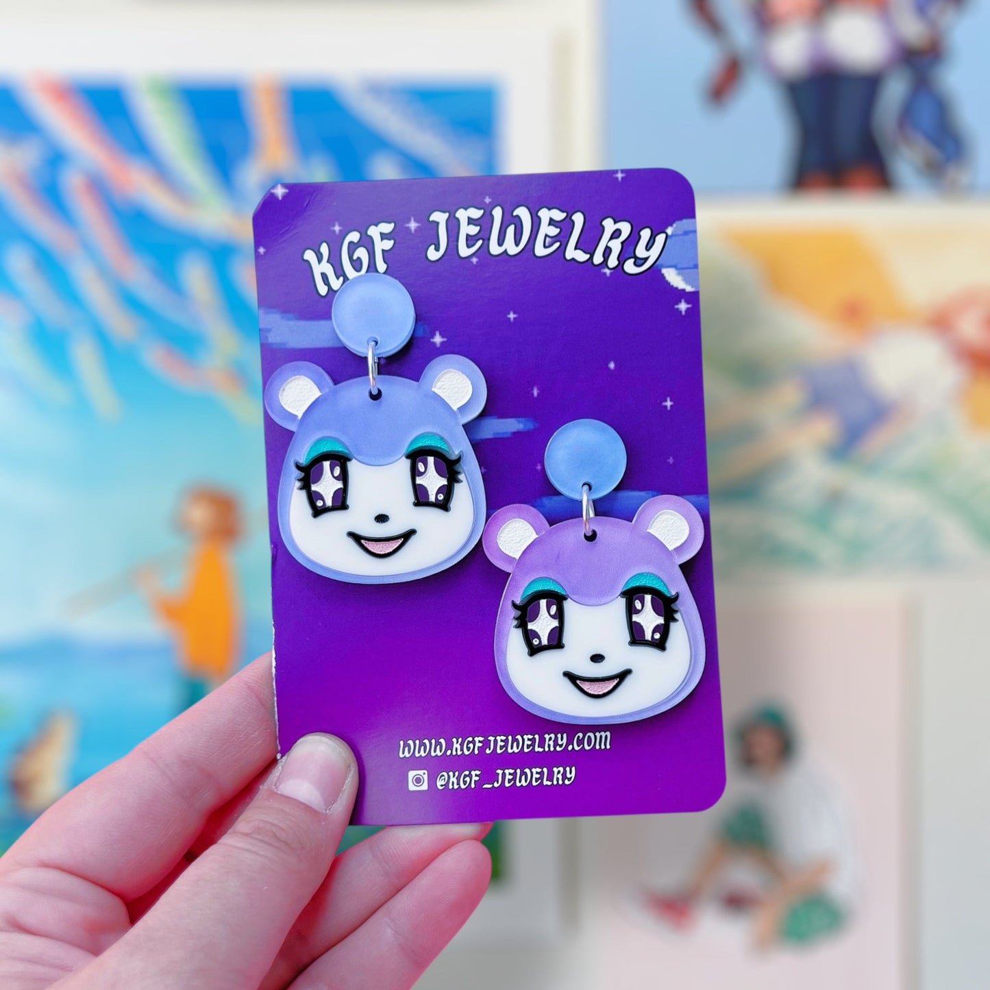 Judy Villager Acrylic Earrings & Keychains