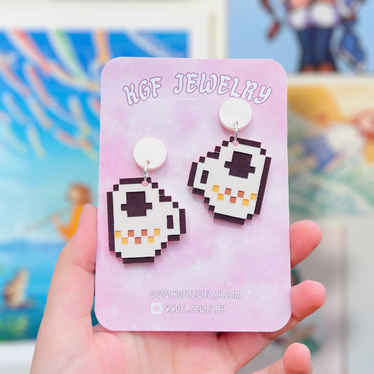 Stardew Coffee Handmade Acrylic Dangle Earrings & Keychains