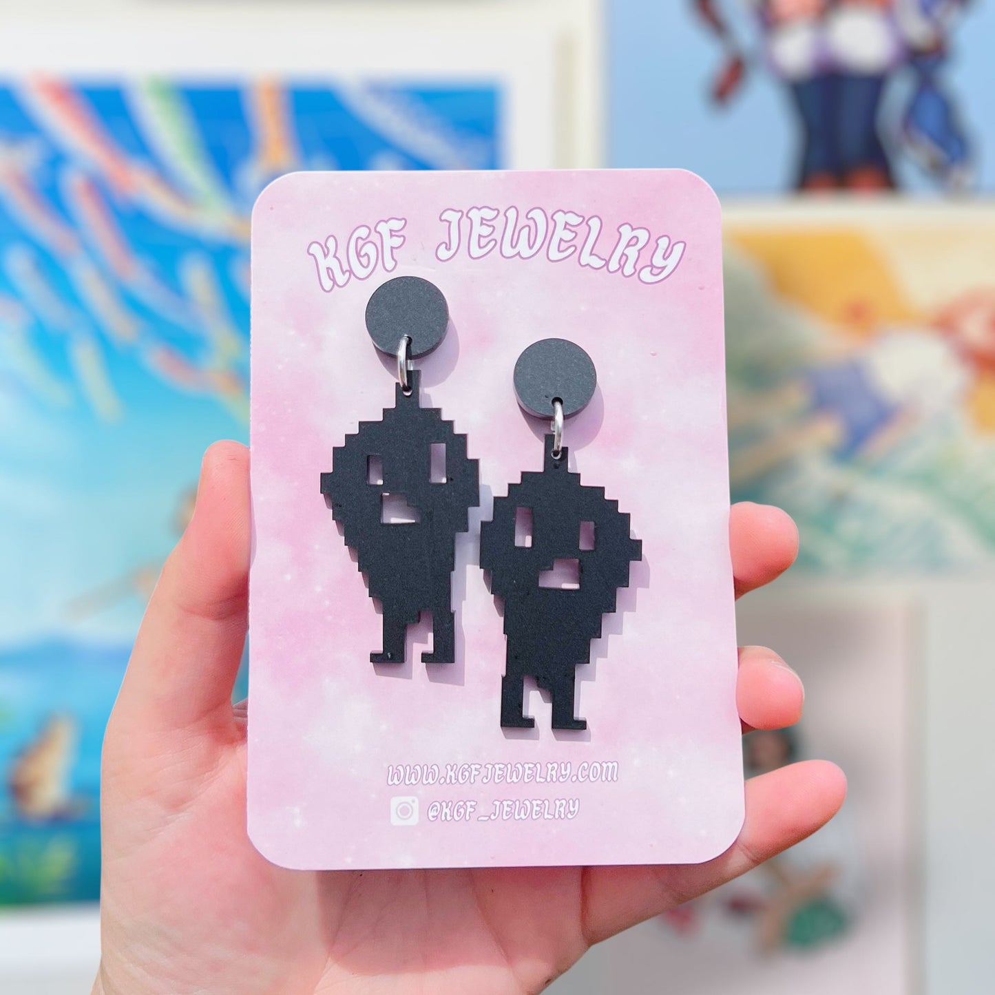 Krobus Acrylic Earrings, Keychains & Pins