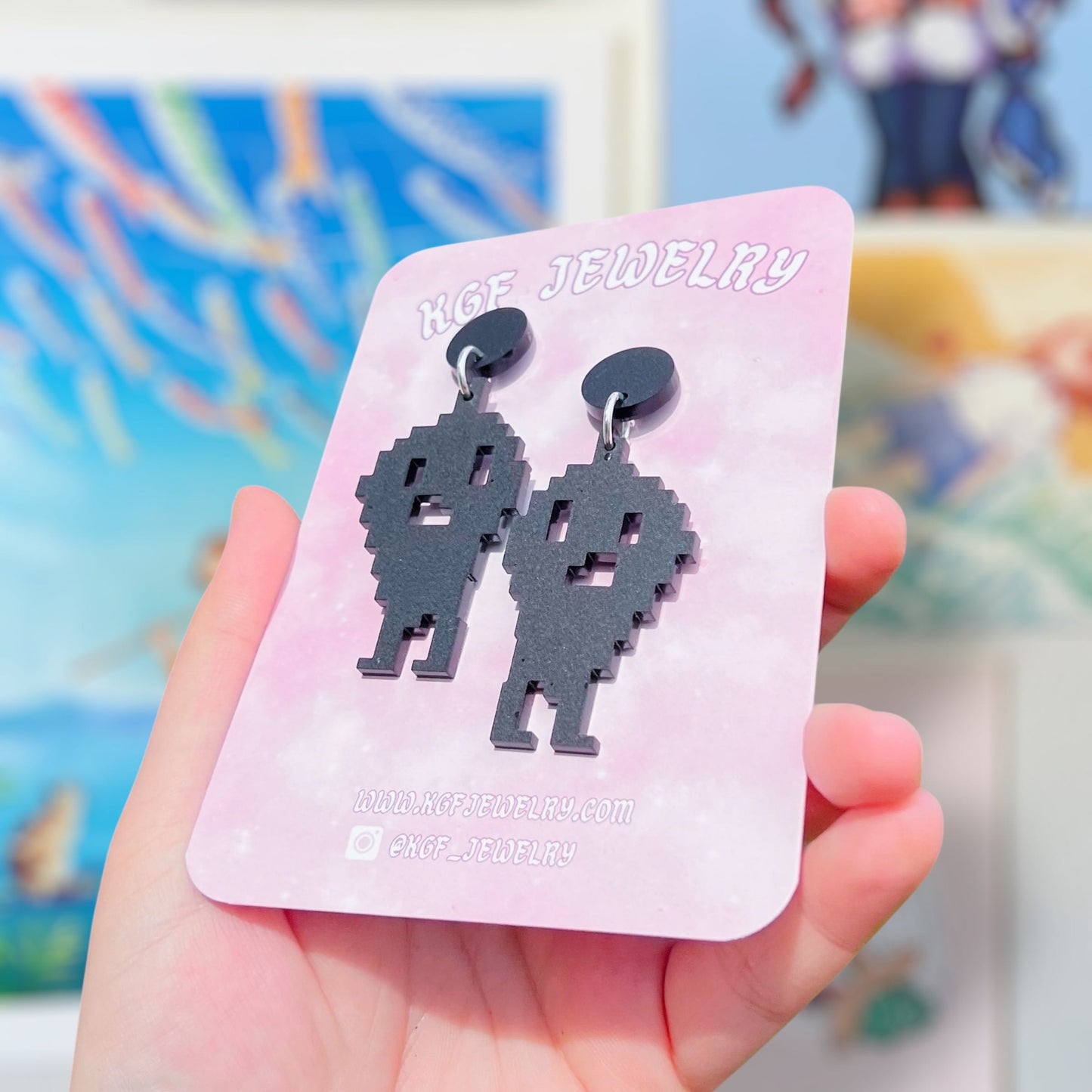 Krobus Acrylic Earrings, Keychains & Pins