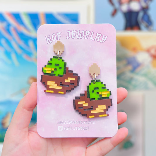 Stardew Duck Handmade Acrylic Dangle Earrings & Keychains