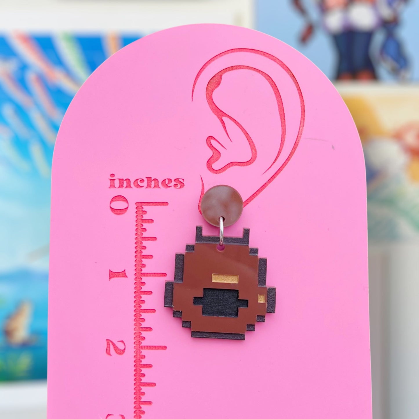 Dwarvish Helm Acrylic Earrings, Keychains & Pins