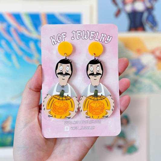 Pumpkin Bob Acrylic Earrings & Keychains