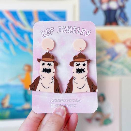 Taffy Man Acrylic Earrings & Keychains