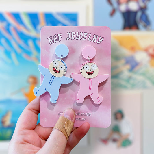 Porcelain Babies Acrylic Earrings & Keychains