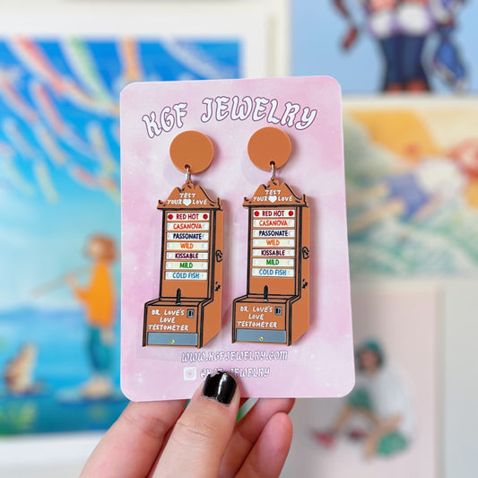 Dr. Love's Testometer Acrylic Earrings & Keychains