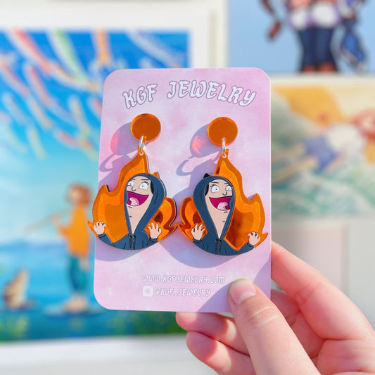 Fire Louise Acrylic Earrings & Keychains