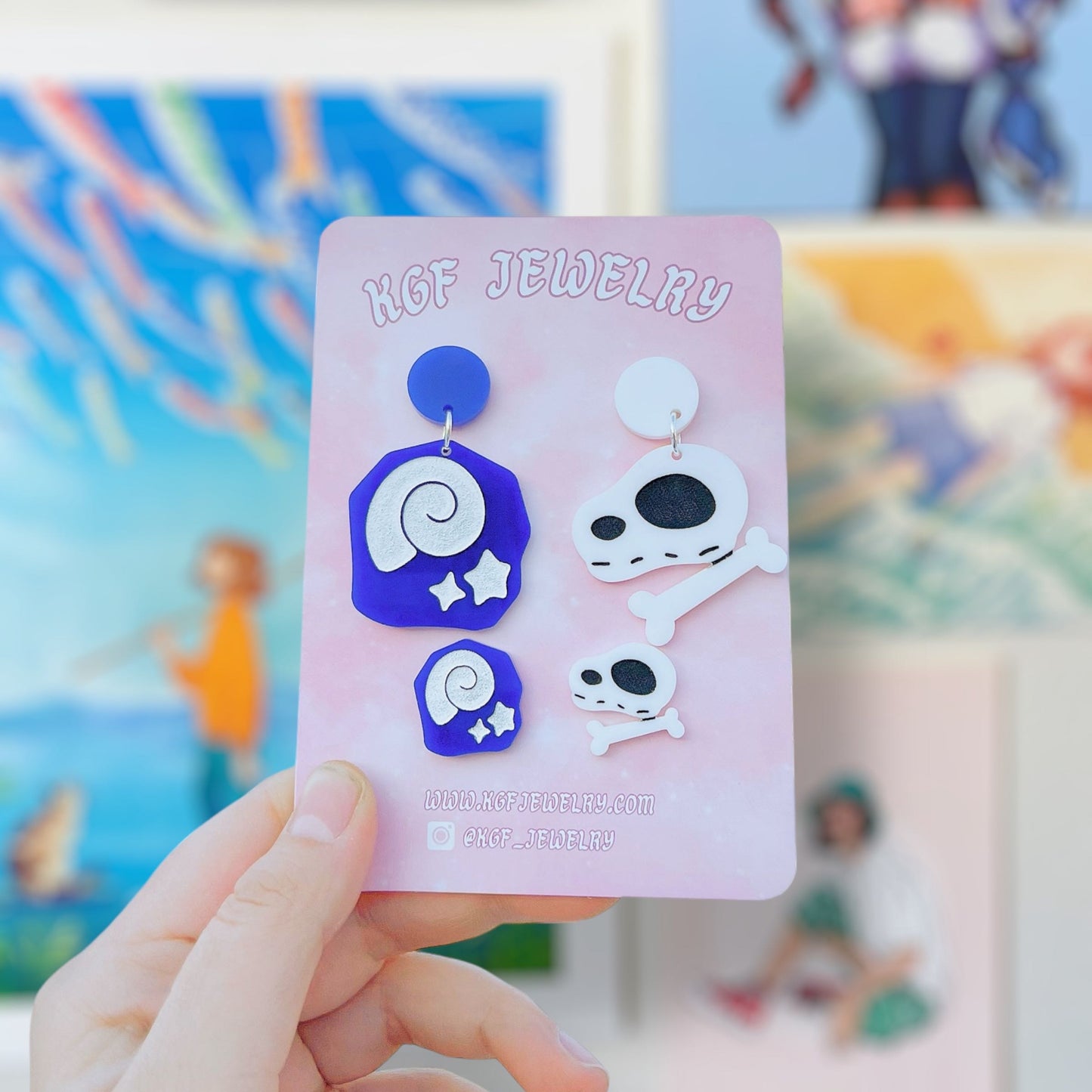 Fossil & Bones Handmade Acrylic Earrings & Keychains