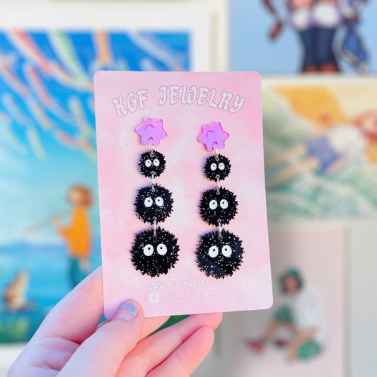 Soot Sprites Acrylic Earrings & Keychains