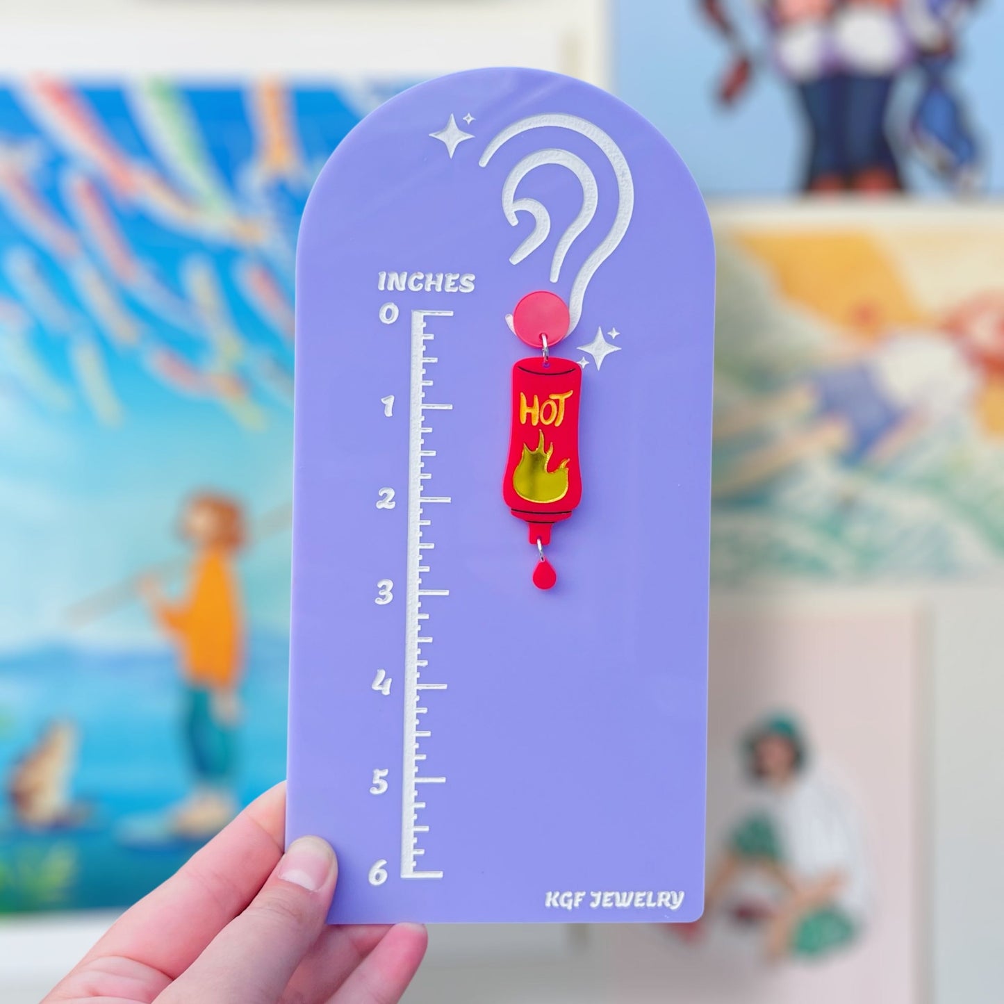 Penguin Pizza Sauce SINGLE Mix and Match Acrylic Earrings & Keychains