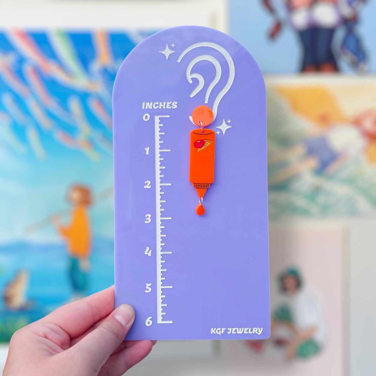 Penguin Pizza Sauce SINGLE Mix and Match Acrylic Earrings & Keychains