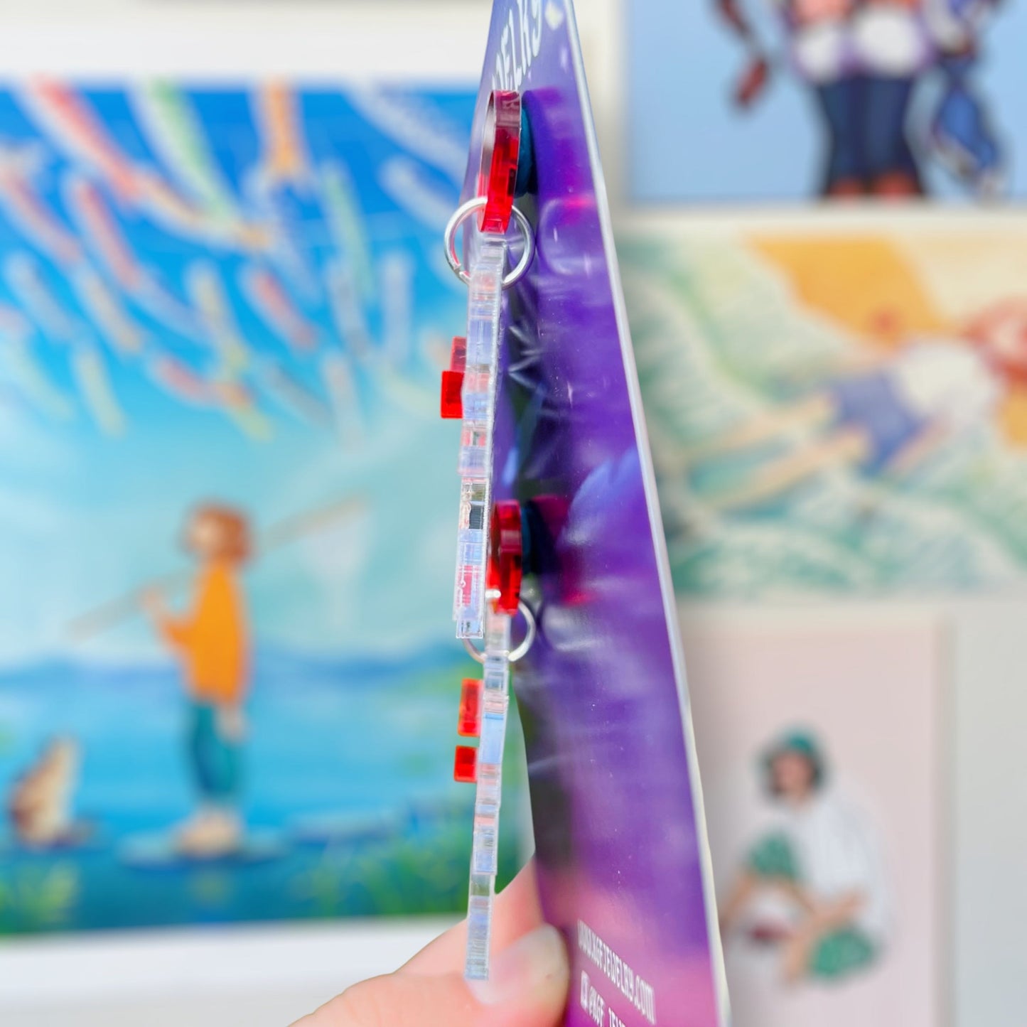 Witcher Medallion Handmade Acrylic Dangle Earrings & Keychains