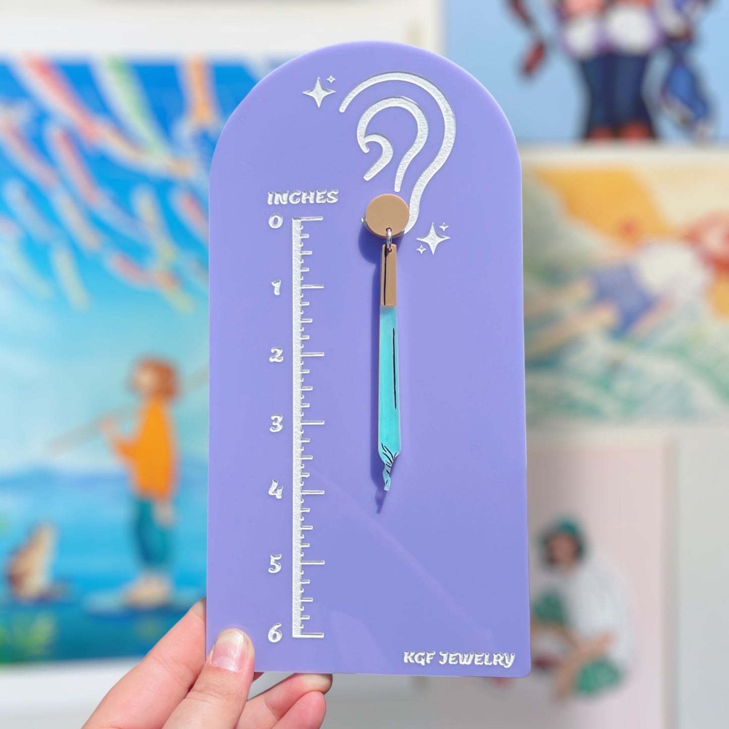 Joints Handmade Acrylic Dangle Earrings & Keychains