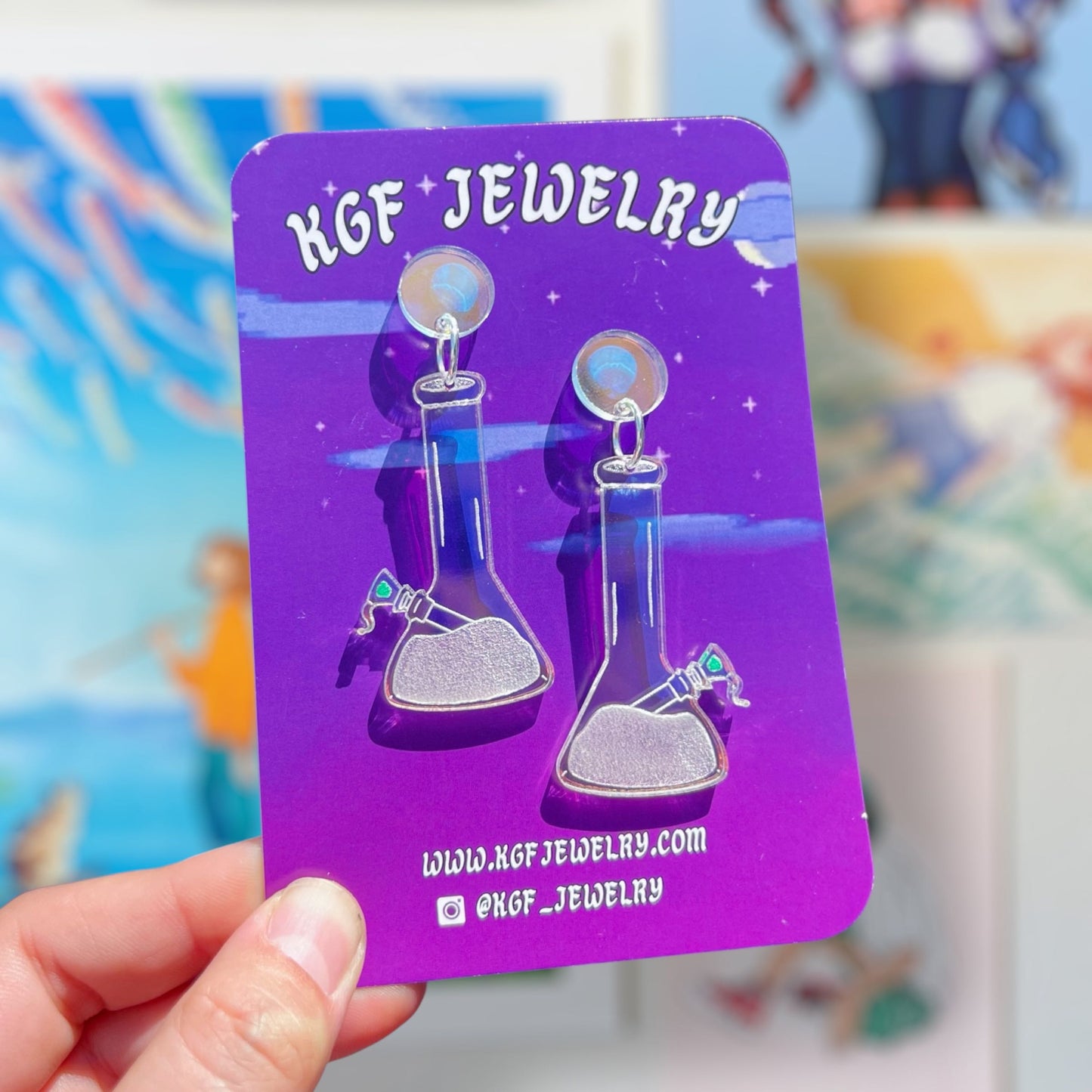 Beakers Acrylic Earrings