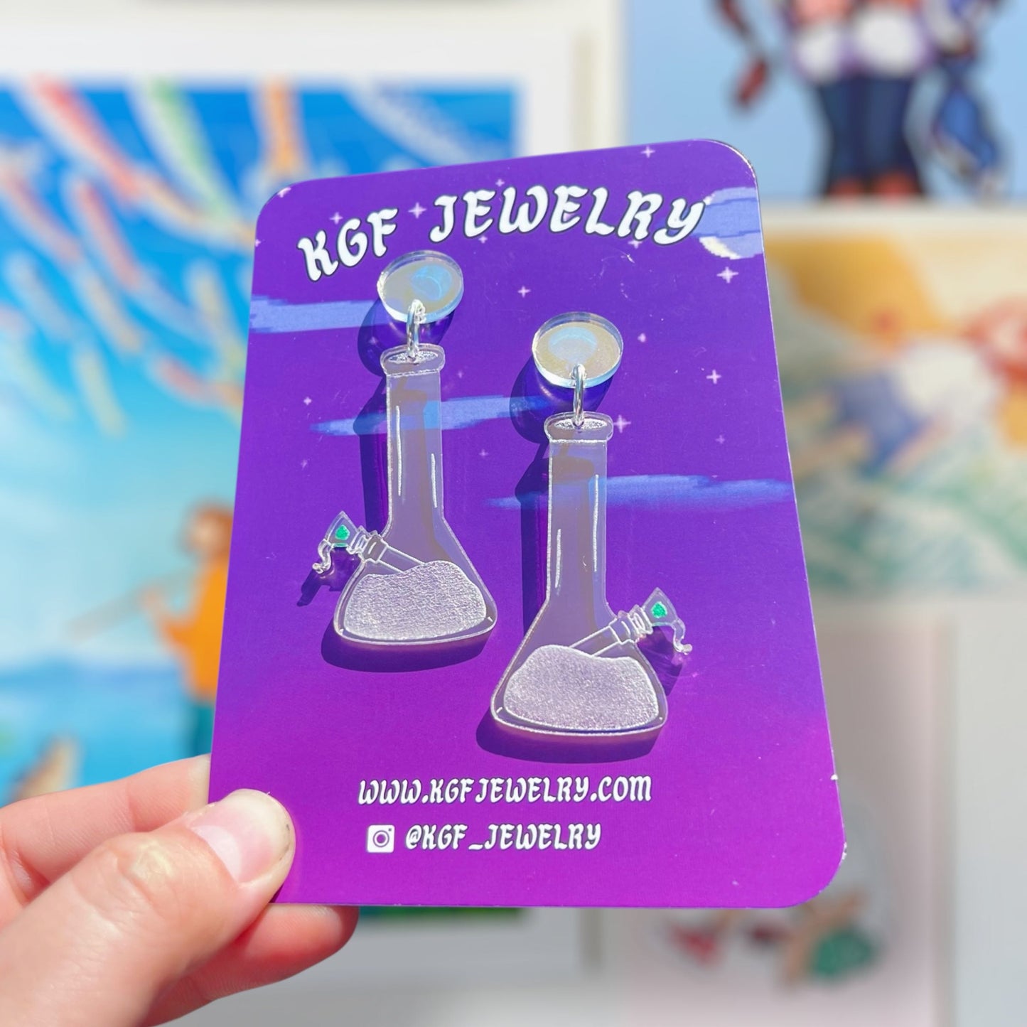 Beakers Acrylic Earrings