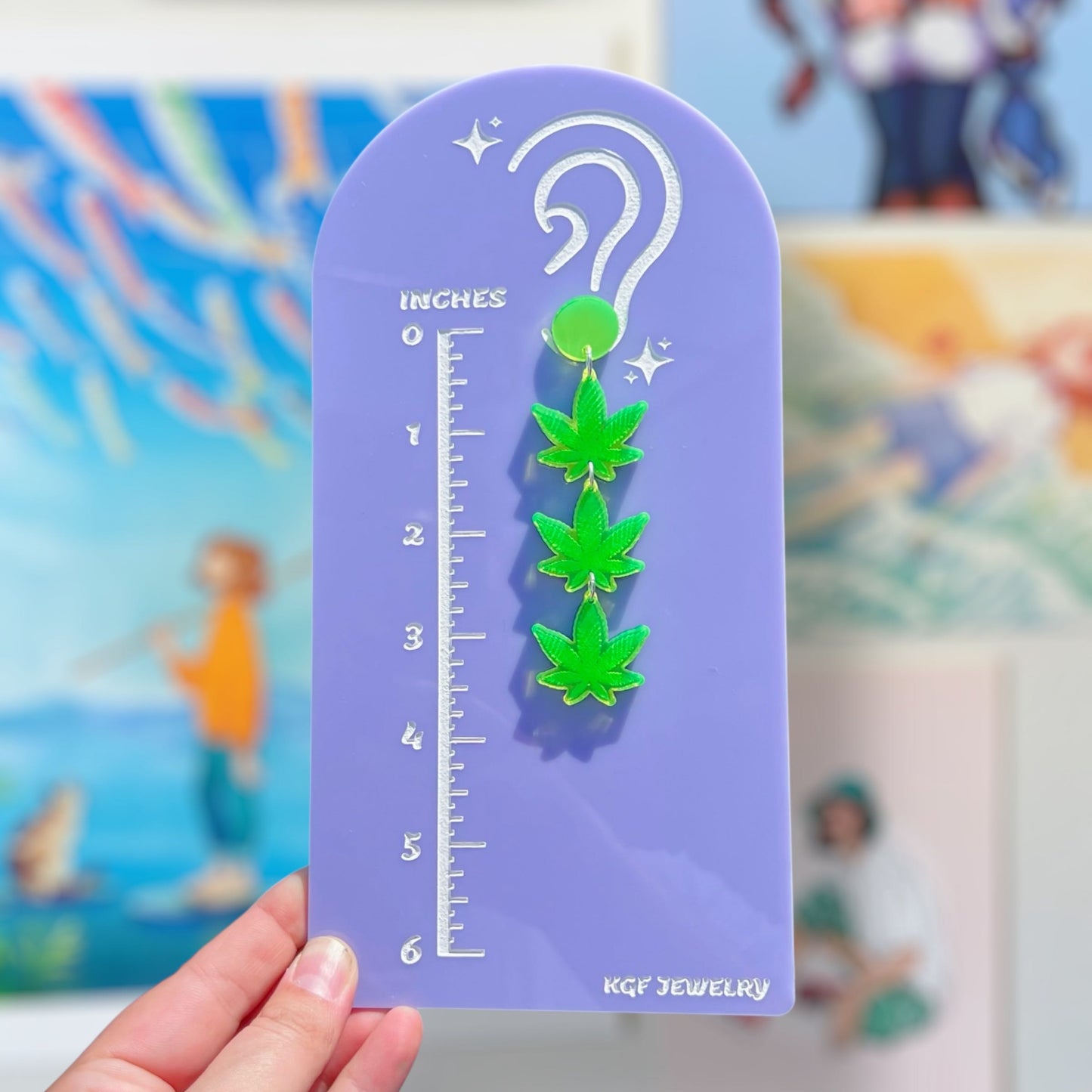 Weed Leaf Dangles Acrylic Earrings