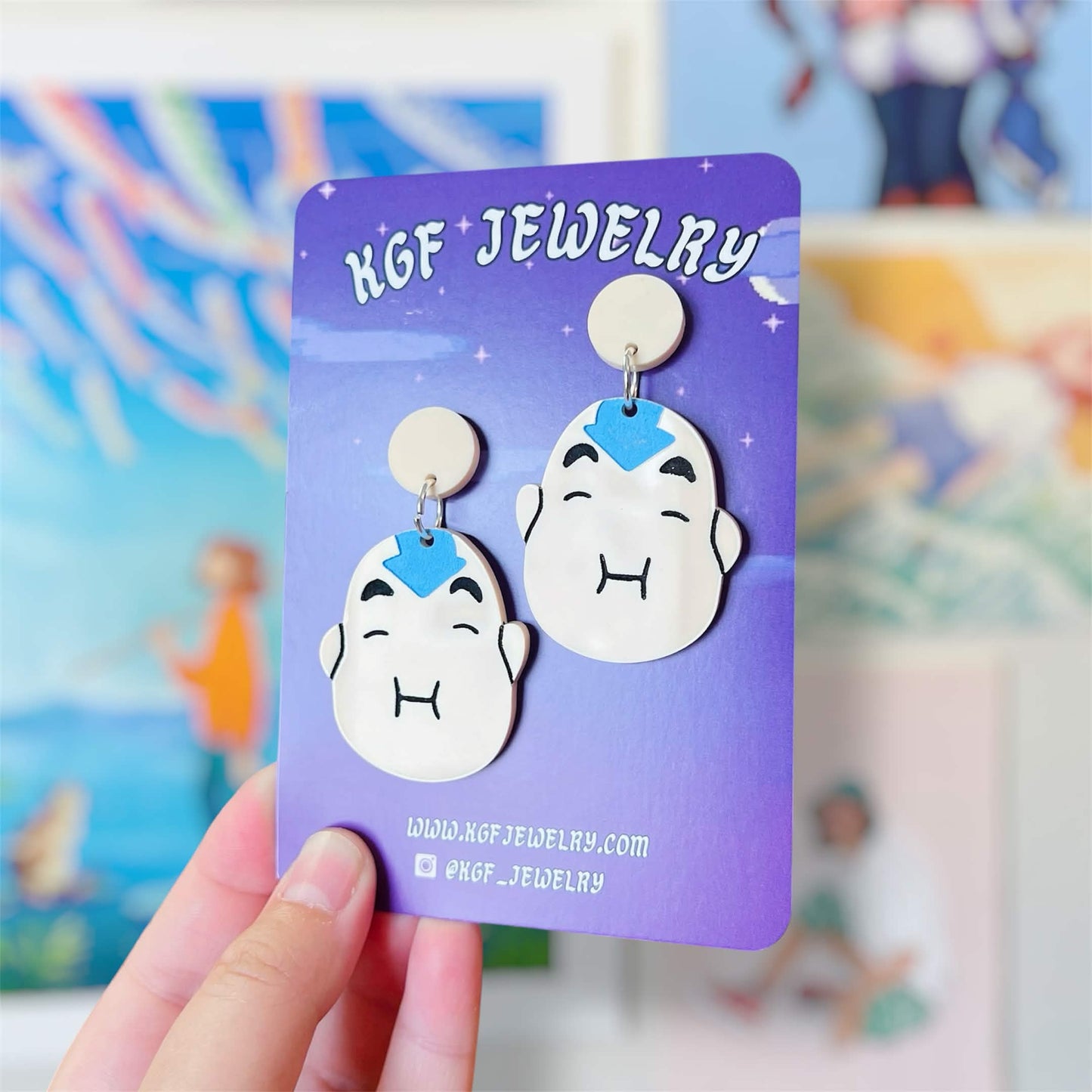 Mighty Avatar Handmade Acrylic Statement Earrings, Keychains, Pins