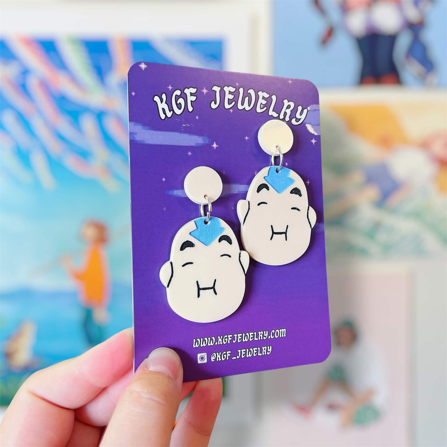 Mighty Avatar Handmade Acrylic Statement Earrings, Keychains, Pins