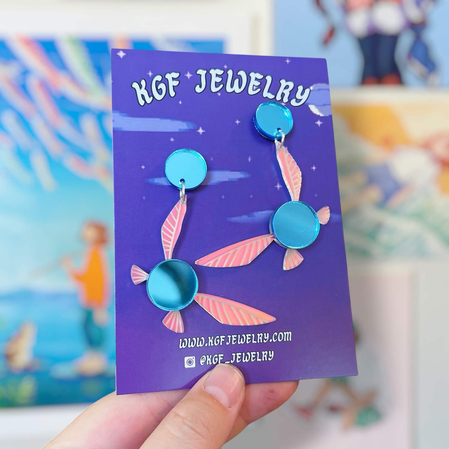 Navi Video Game Handmade Acrylic Earrings, Keychains, Pins