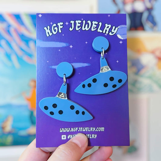 Ocarina Video Game Handmade Acrylic Earrings, Keychains, Pins, Hair Clips