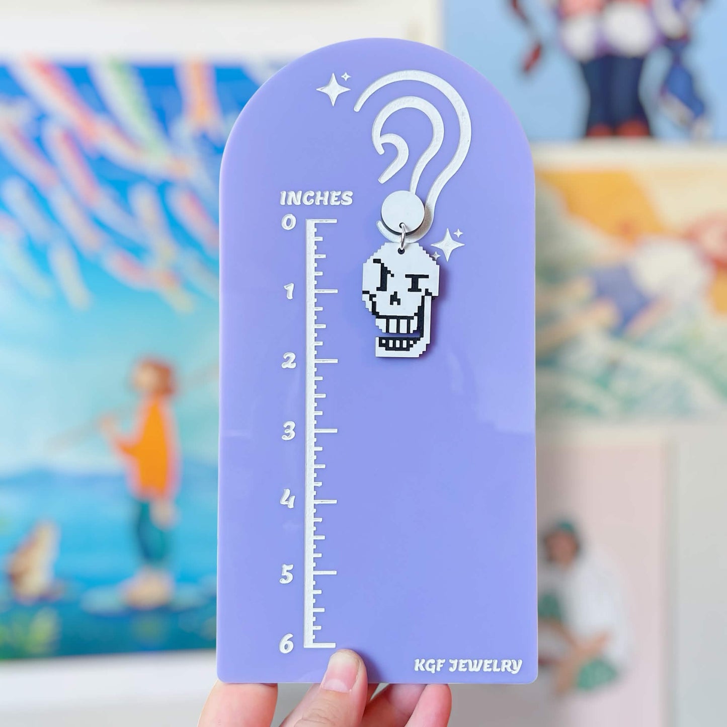 Bone Bros Video Game Handmade Acrylic Earrings, Keychains, Pins