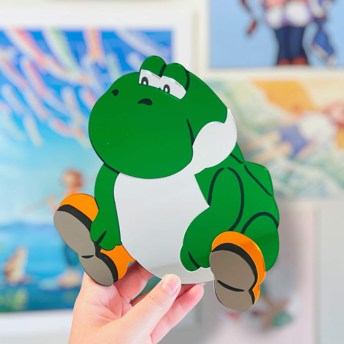 Chonky Yoshi Handmade Acrylic Wall Mirror PRE ORDER