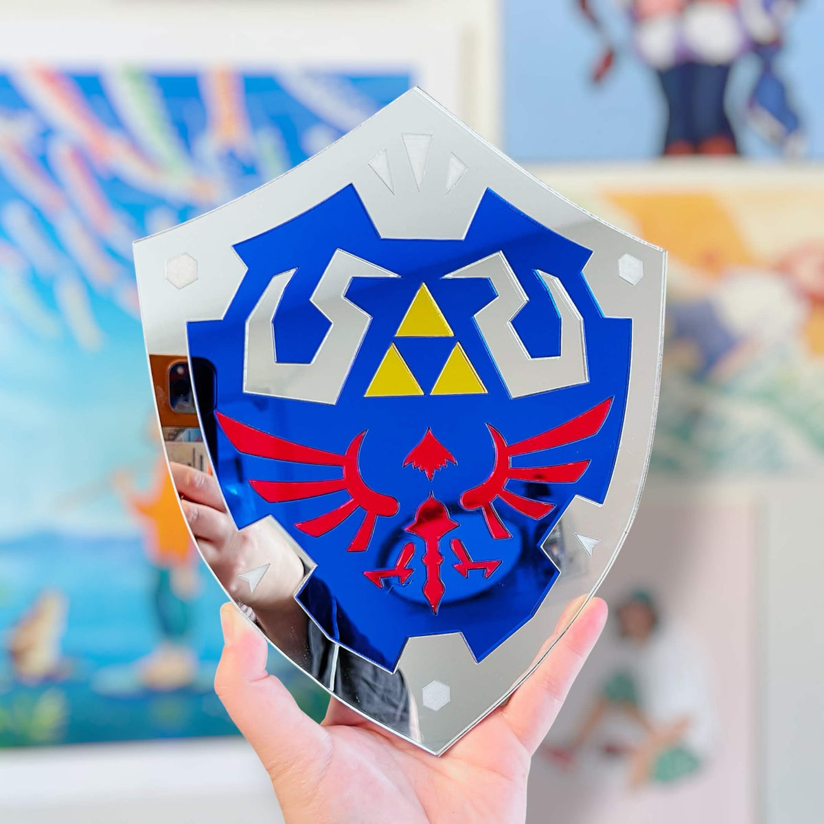Hylian Shield Handmade Acrylic Wall Mirror PRE ORDER