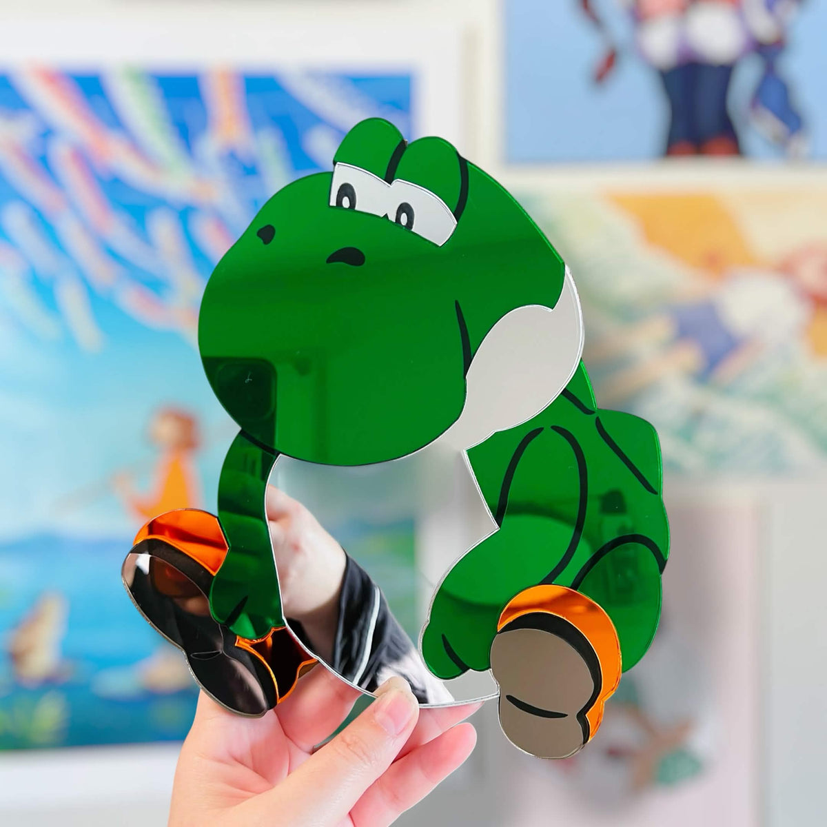 Chonky Yoshi Handmade Acrylic Wall Mirror PRE ORDER
