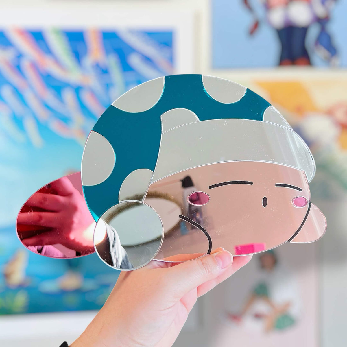Sleepy Kirby Handmade Acrylic Wall Mirror PRE ORDER