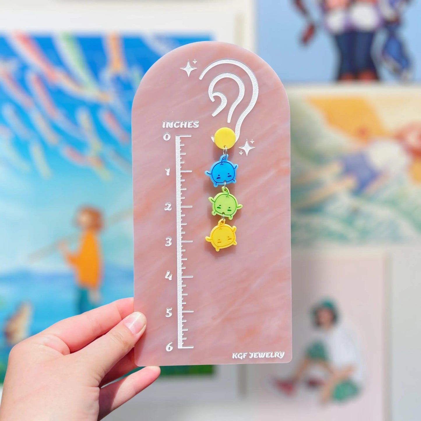 Pastel Junimos Handmade Acrylic Statement Earrings