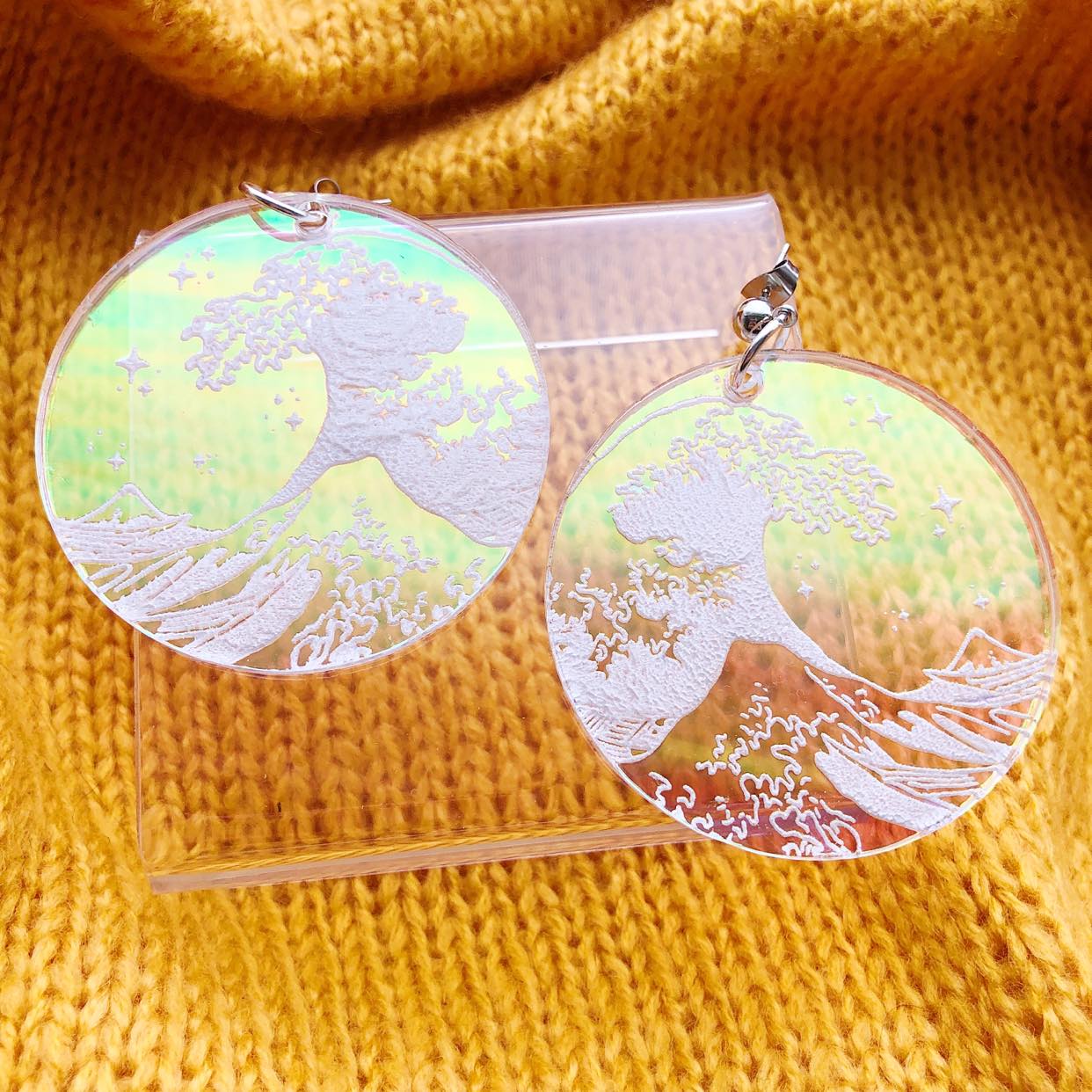 Great Wave Acrylic Earrings