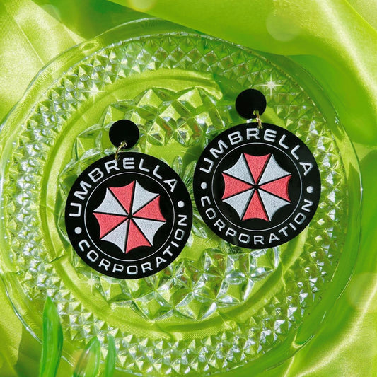 Umbrella Corp Acrylic Earrings, Keychains & Pins