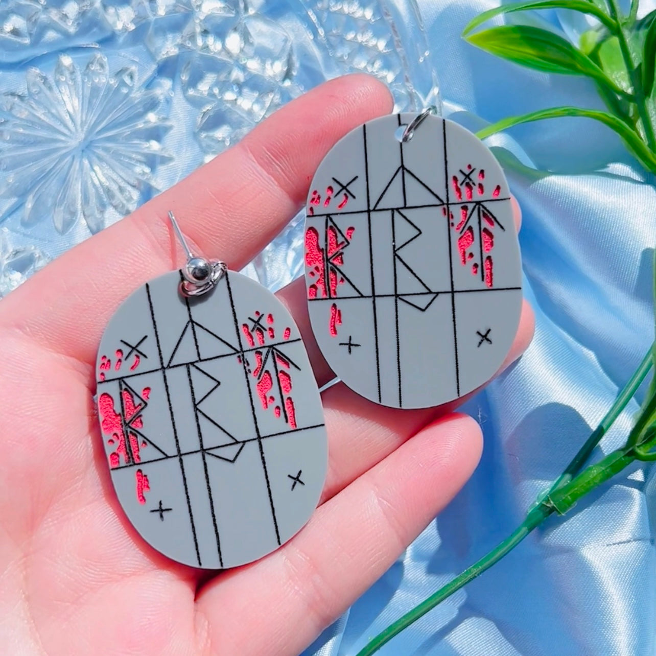 Midsommar Rock Acrylic Earrings, Keychains & Pins